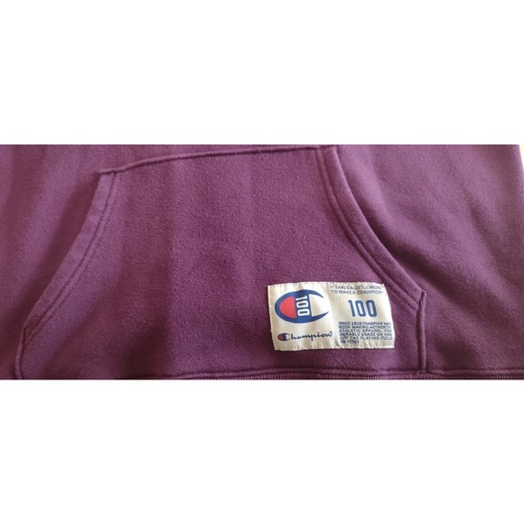 Champion Hoodie and Pant Set Womens M 100 Anniversary Chenille Logo Purple - Picture 3 of 16